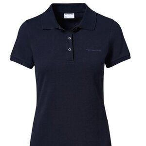 Women's Polo Shirt with PORSCHE lettering - Dark Blue - USA-only release